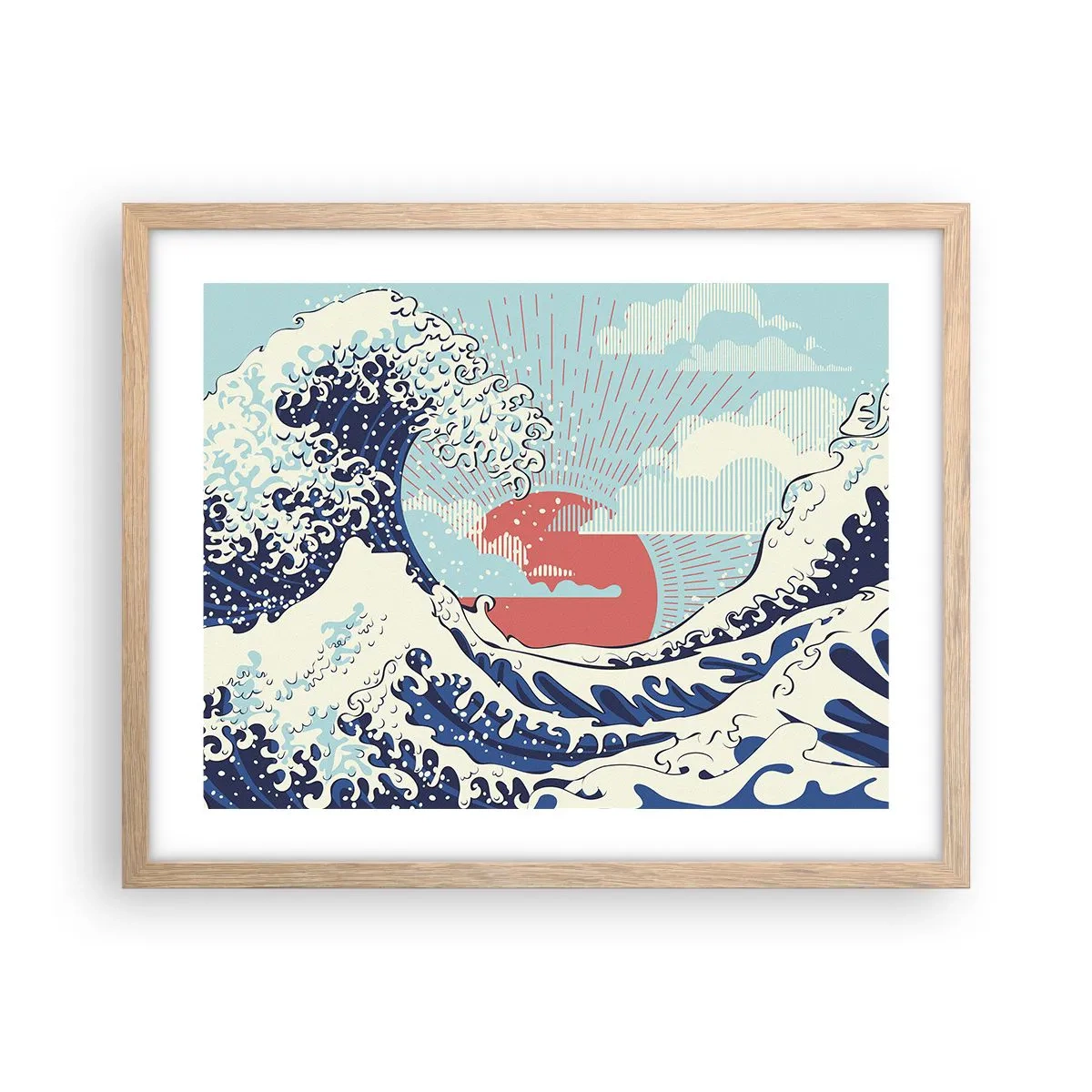 Affisch i ram av ljusek - Ur japanska inspirationer - 50x40 cm