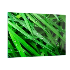 Glastavla - Bild på glas - Spela grönt - 120x80 cm