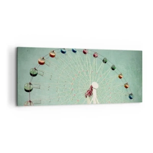 Canvastavla - Bild på duk - Välkommen att ha kul - 100x40 cm