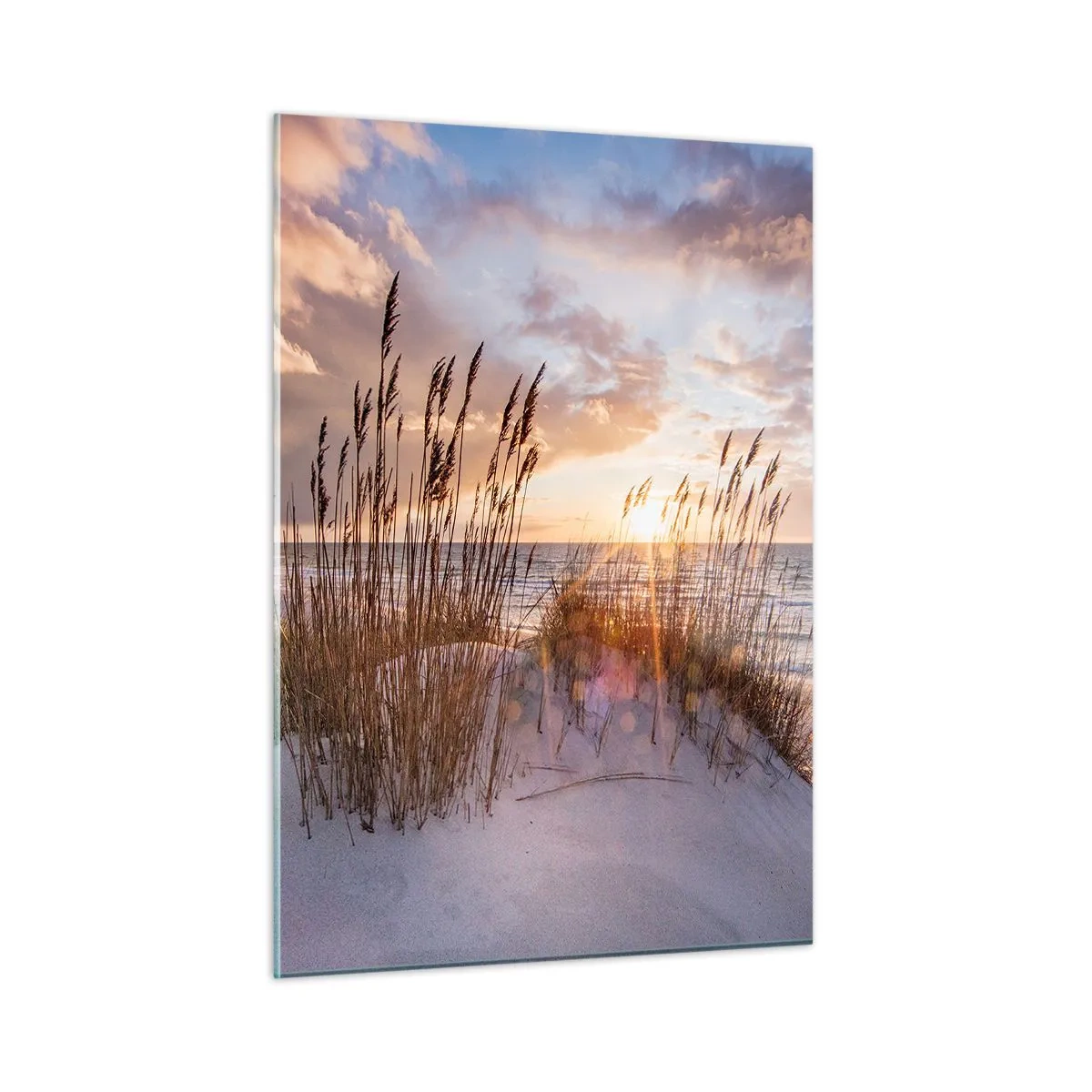 Glastavla - Bild på glas - Farväl till solen och vinden - 50x70 cm