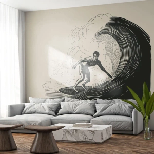 Fototapet Standard Eco - Vågens kung - Vinka, Surfing, Sport - 350x256 cm