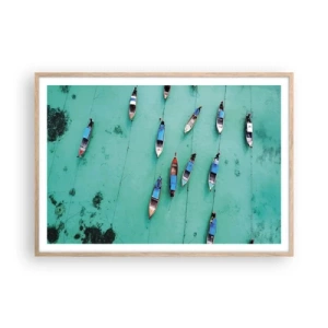 Affisch i ram av ljusek - Under en glad väntan - 100x70 cm