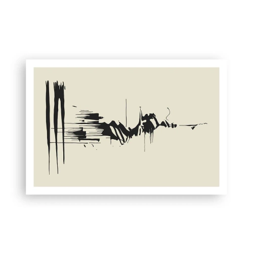 Affisch - Skyndsam abstraktion - 91x61 cm