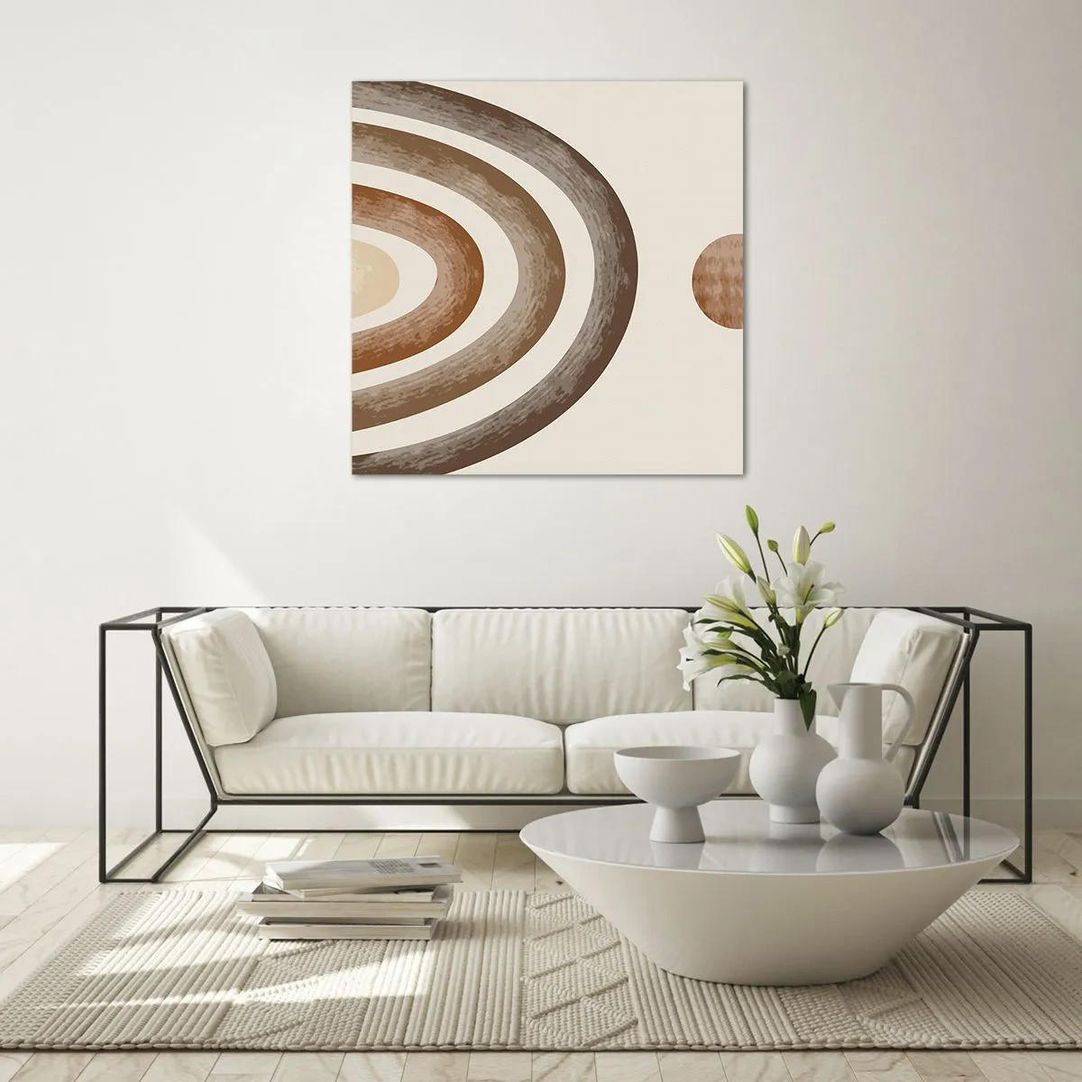 Glastavla - Bild på glas - I den avlägsna galaxen - 70x70 cm