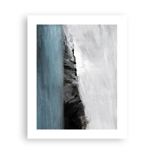 Affisch - Vatten - jord: en krock mellan elementen - 40x50 cm