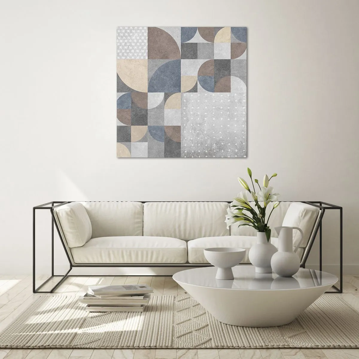 Glastavla - Bild på glas - Keramisk fantasi - 70x70 cm