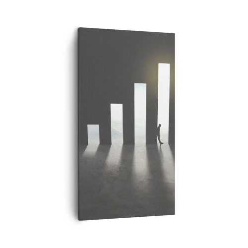 Canvastavla - Bild på duk - Framgång - ett intryck - 45x80 cm