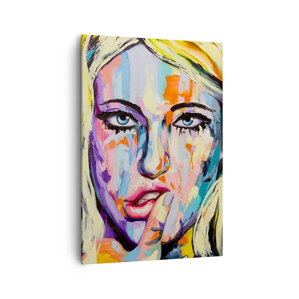 Canvastavla - Bild på duk - Titta henne rakt in i ögonen - 70x100 cm