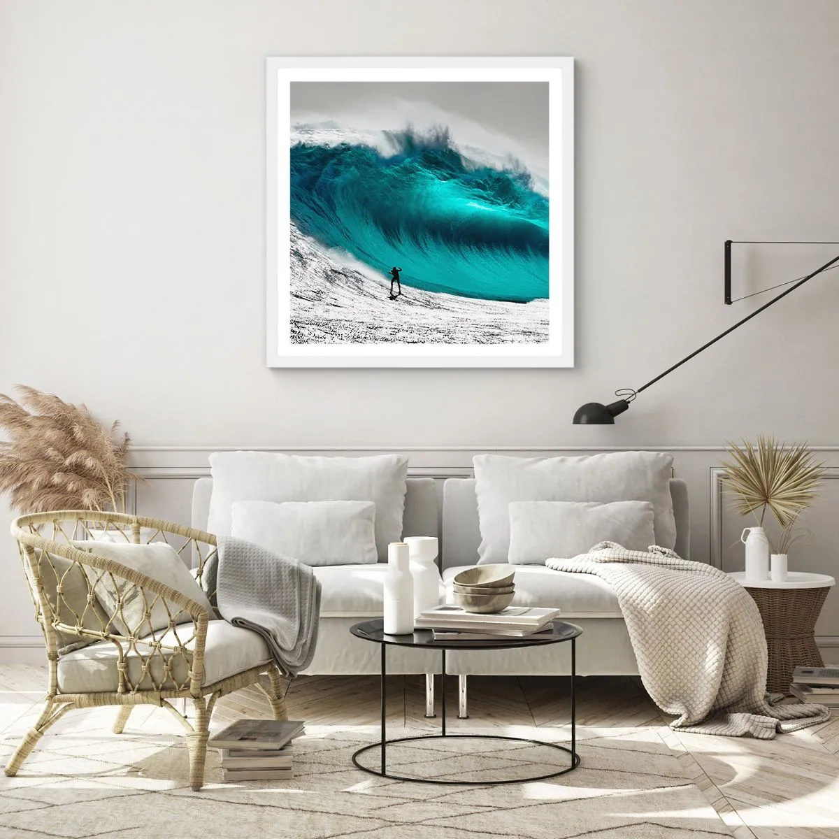 Affisch i vit ram - Utmaningen accepterad - 40x40 cm