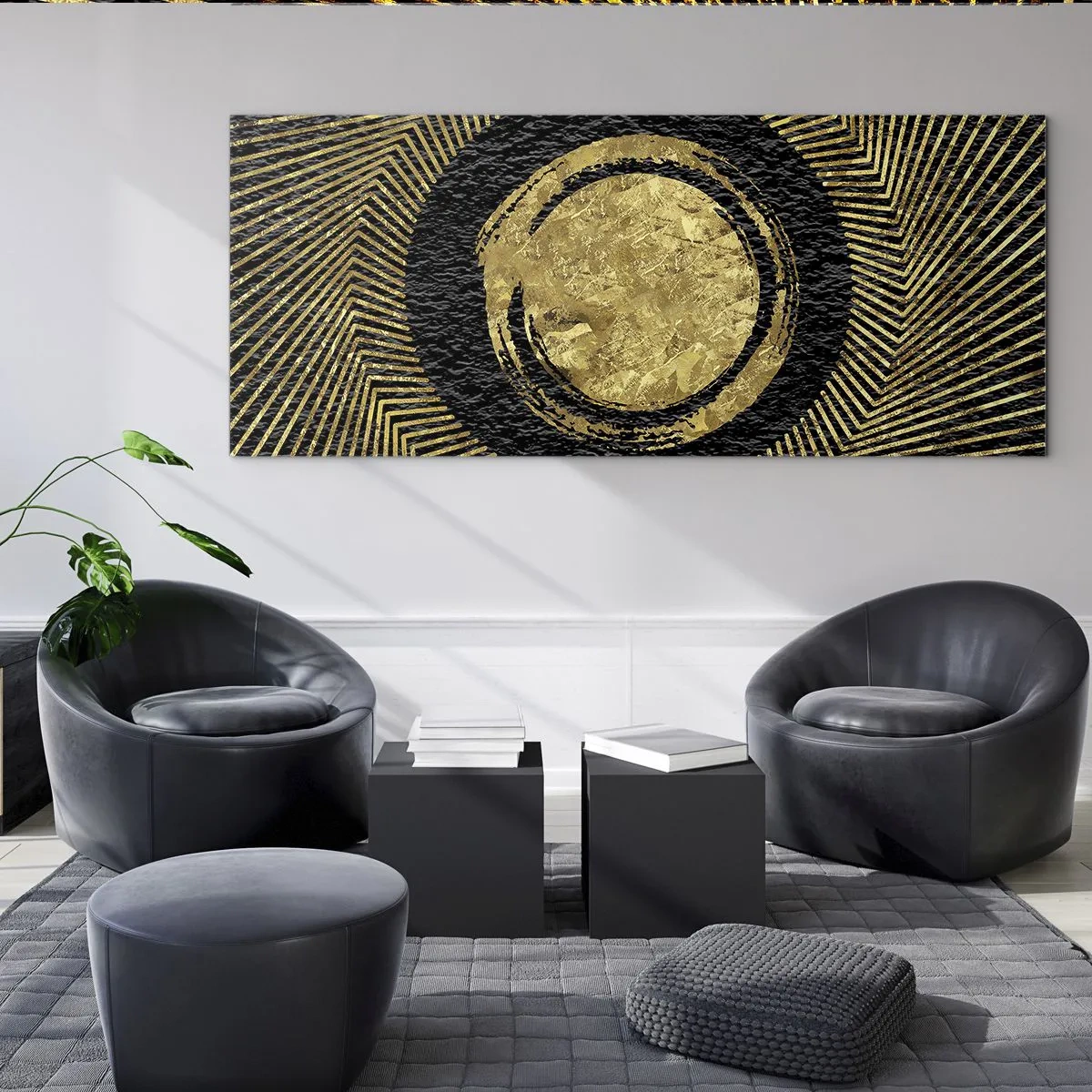 Glastavla - Bild på glas - Glamourös komposition - 100x40 cm