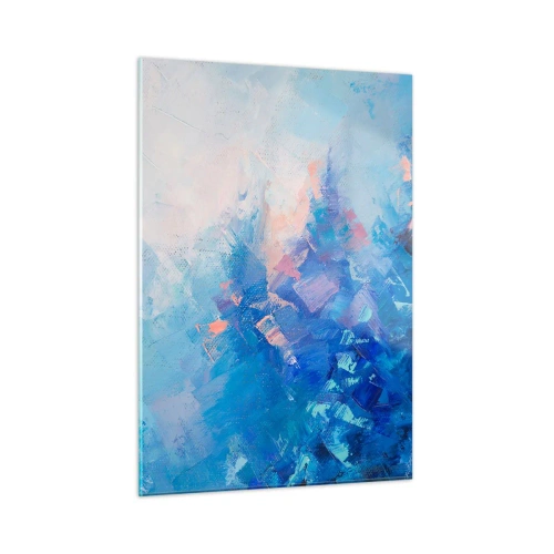 Glastavla - Bild på glas - Vinterabstraktion - 50x70 cm