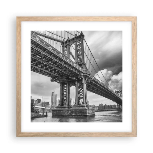 Affisch i ram av ljusek - Till stadens hjärta - 40x40 cm