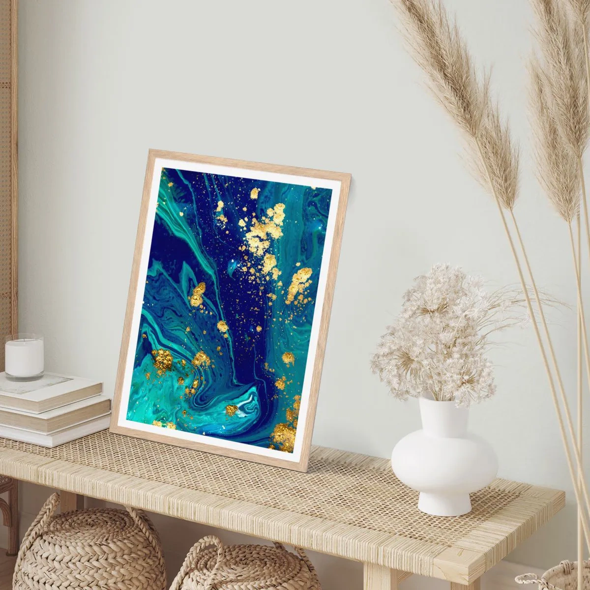 Affisch i ram av ljusek - Solflingor  - 50x70 cm