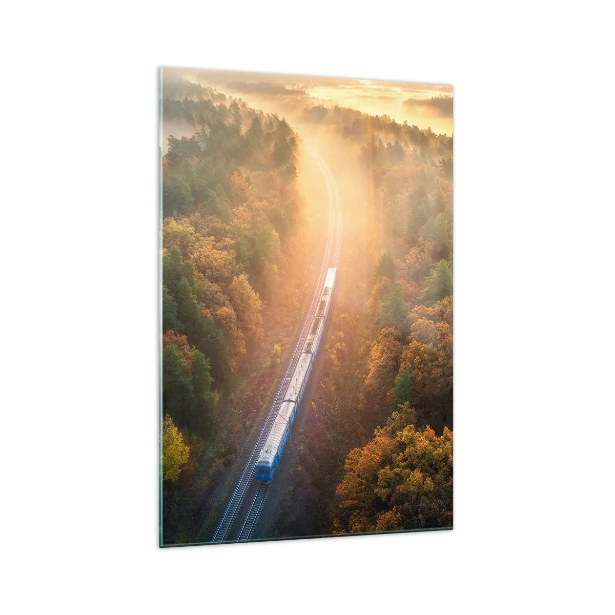 Glastavla - Bild på glas - Höstresa - 70x100 cm
