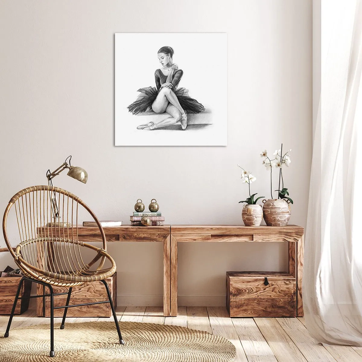 Canvastavla - Bild på duk - Förtrollad av dansen - 50x50 cm