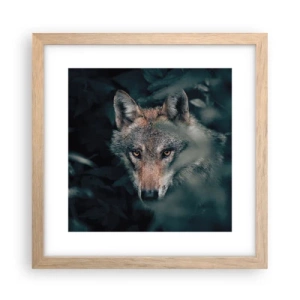 Affisch i ram av ljusek - Jägare - 30x30 cm