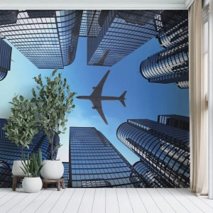 Fototapet Premium Canvas - Utsikten från glasravinen - Arkitektur, Plan, Stad - 450x315 cm