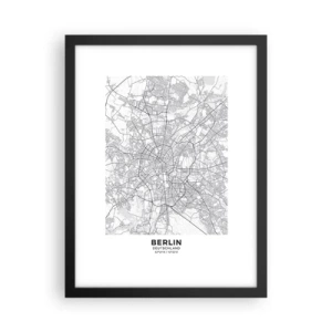 Affisch i svart ram - Berlins blomma - 30x40 cm