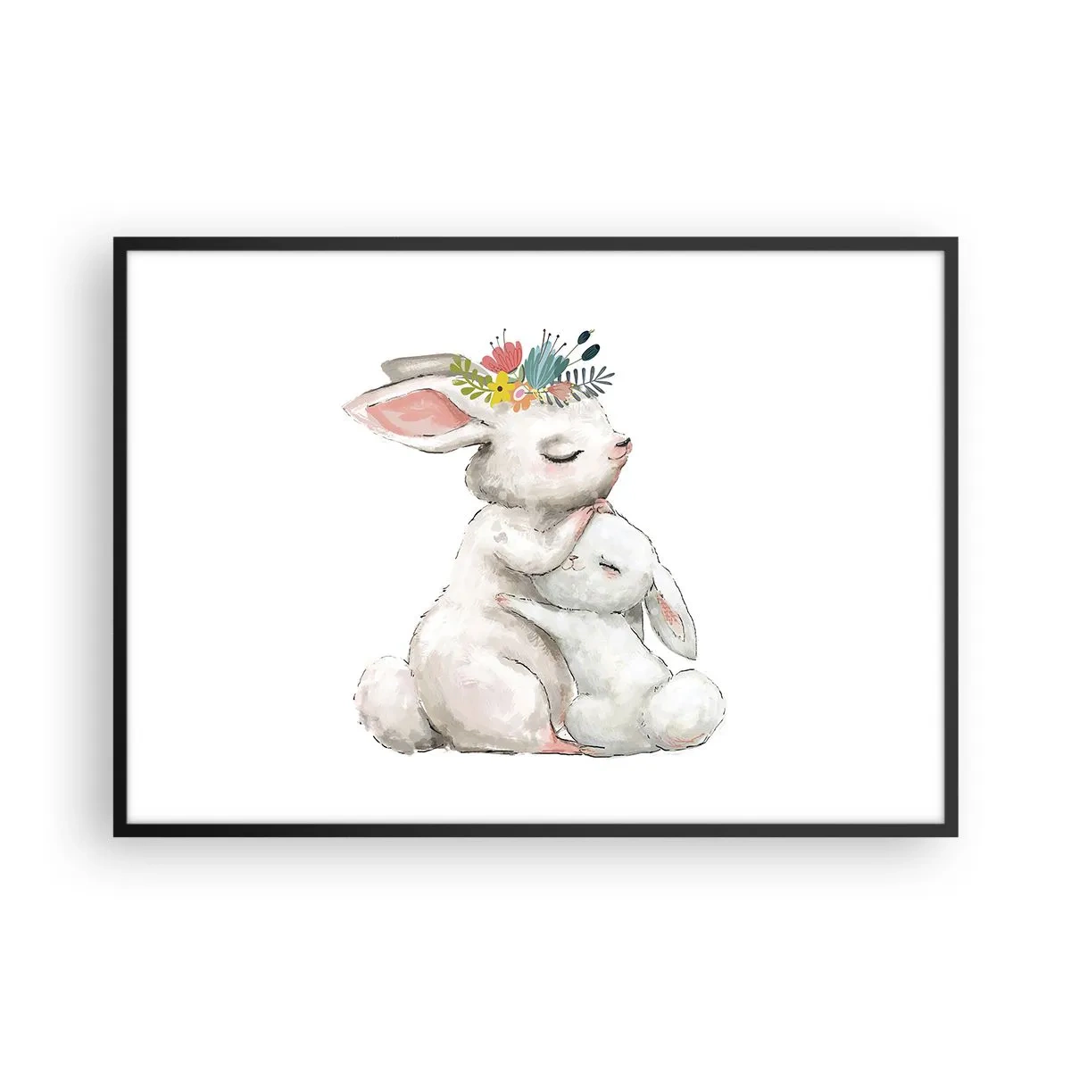 Affisch i svart ram - Alltid bäst hos mamma - 100x70 cm