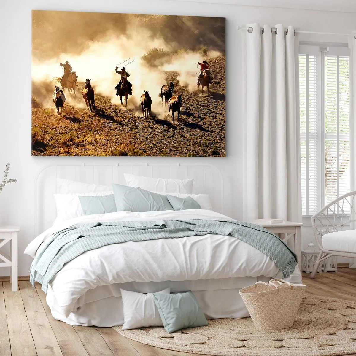 Canvastavla - Bild på duk - Verkligen vilda västern - 70x50 cm