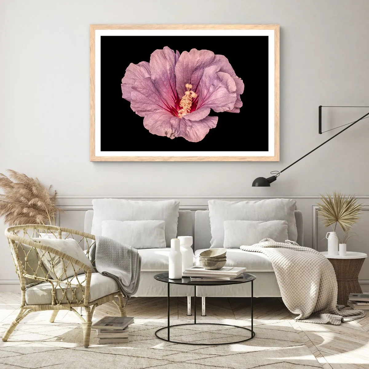 Affisch i ram av ljusek - Rakt till hjärtat - 40x30 cm