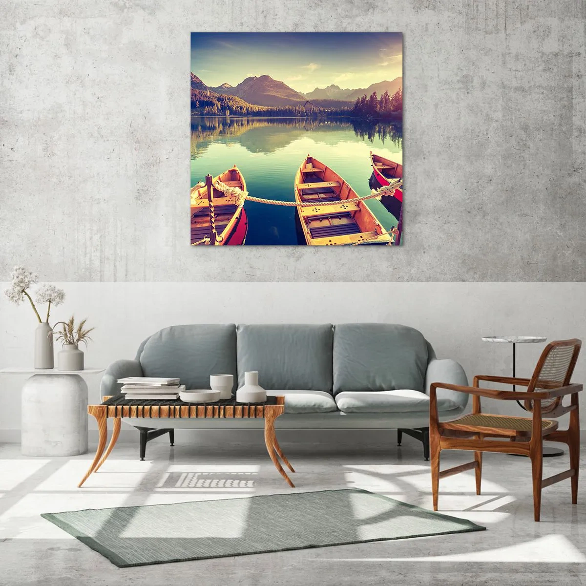 Glastavla - Bild på glas - Leva dess rätter - 60x60 cm