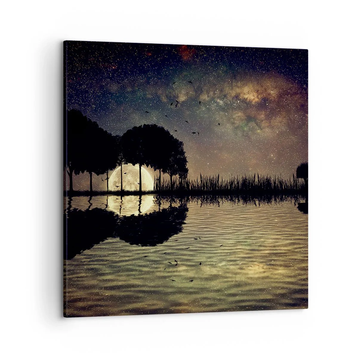 Canvastavla - Bild på duk - En natt i världens ände - 50x50 cm