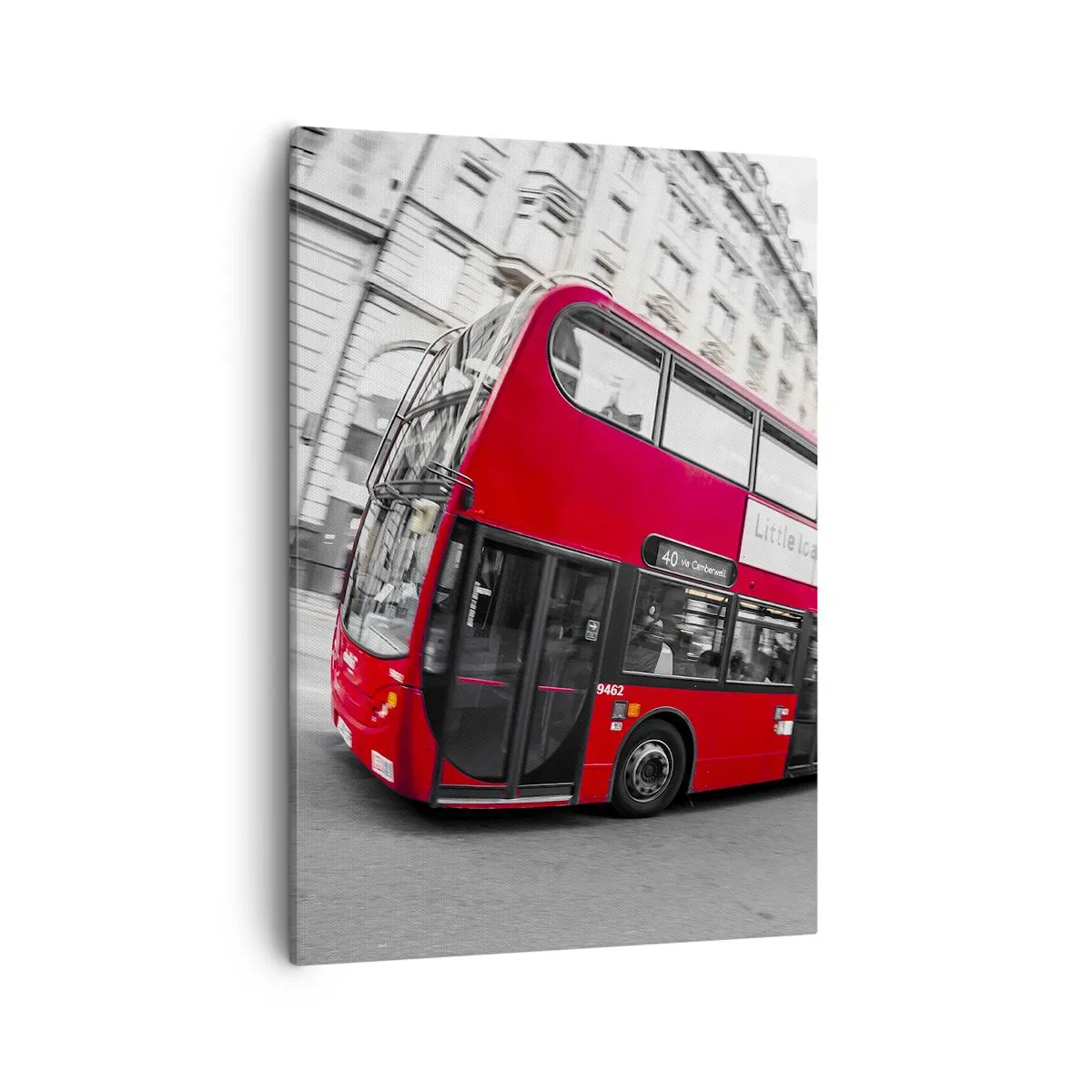 Canvastavla - Bild på duk - Londo traditionellt - by bus - 50x70 cm