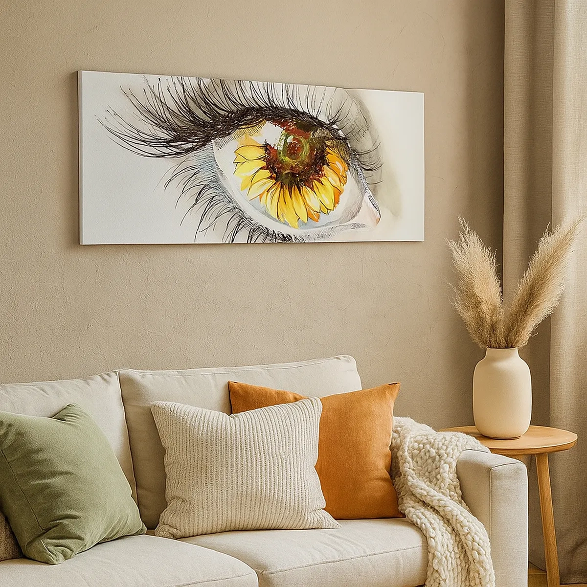 Canvastavla - Bild på duk - Blick het som sommar - 30x30 cm