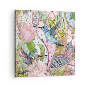 Canvastavla - Bild på duk - Inbäddade i klätterväxter - 60x60 cm