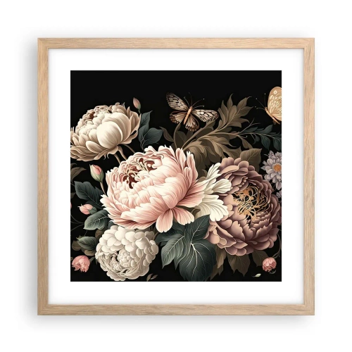 Affisch i ram av ljusek - I barockstil - 40x40 cm