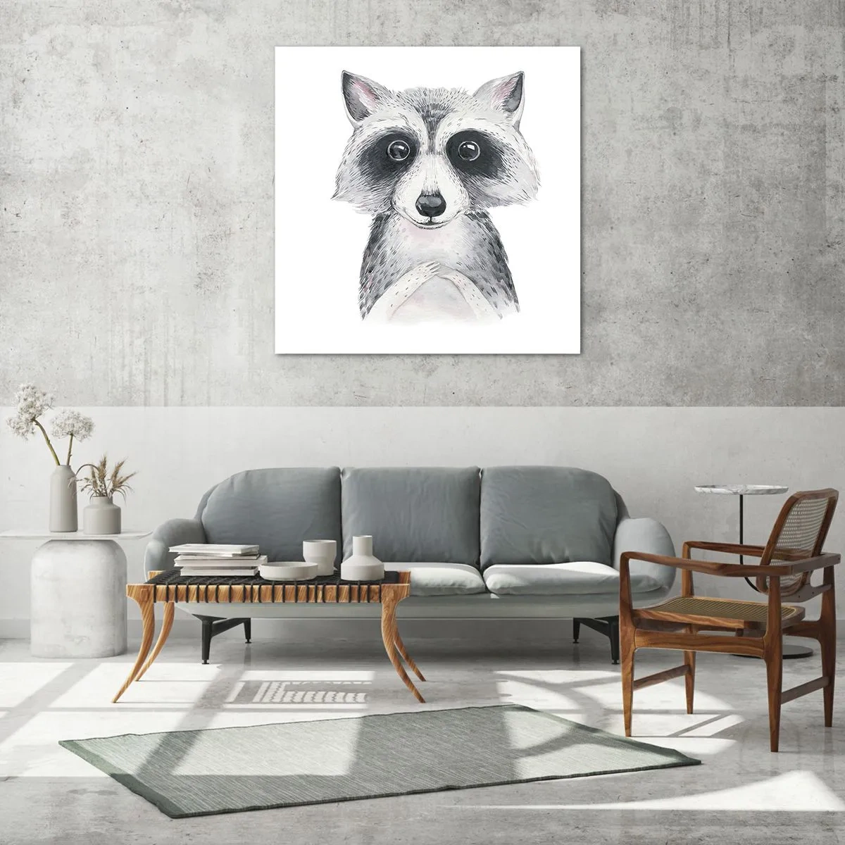 Glastavla - Bild på glas - En stund för känslor - 50x50 cm