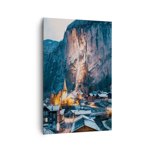 Canvastavla - Bild på duk - Vinterns ljusa ande - 80x120 cm