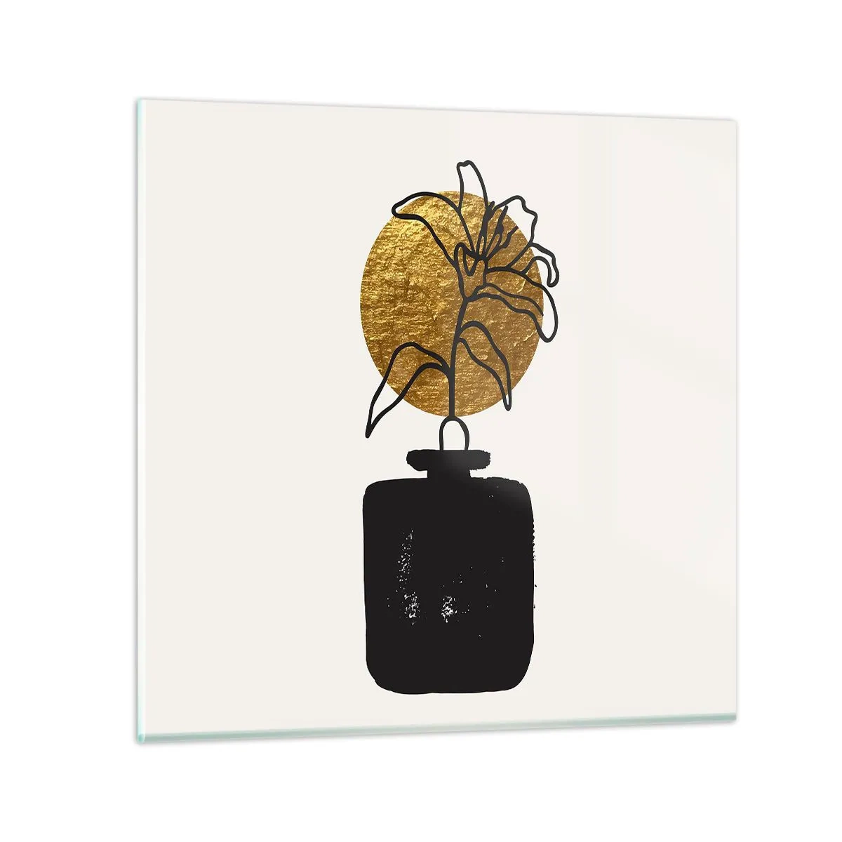 Glastavla - Bild på glas - Guldvärd skönhet - 30x30 cm
