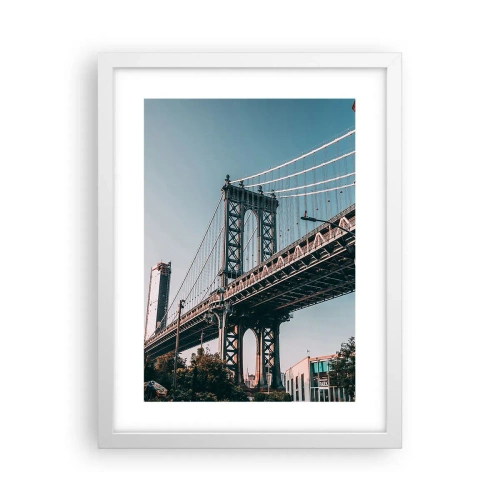 Affisch i vit ram - Över stadens vågor - 30x40 cm