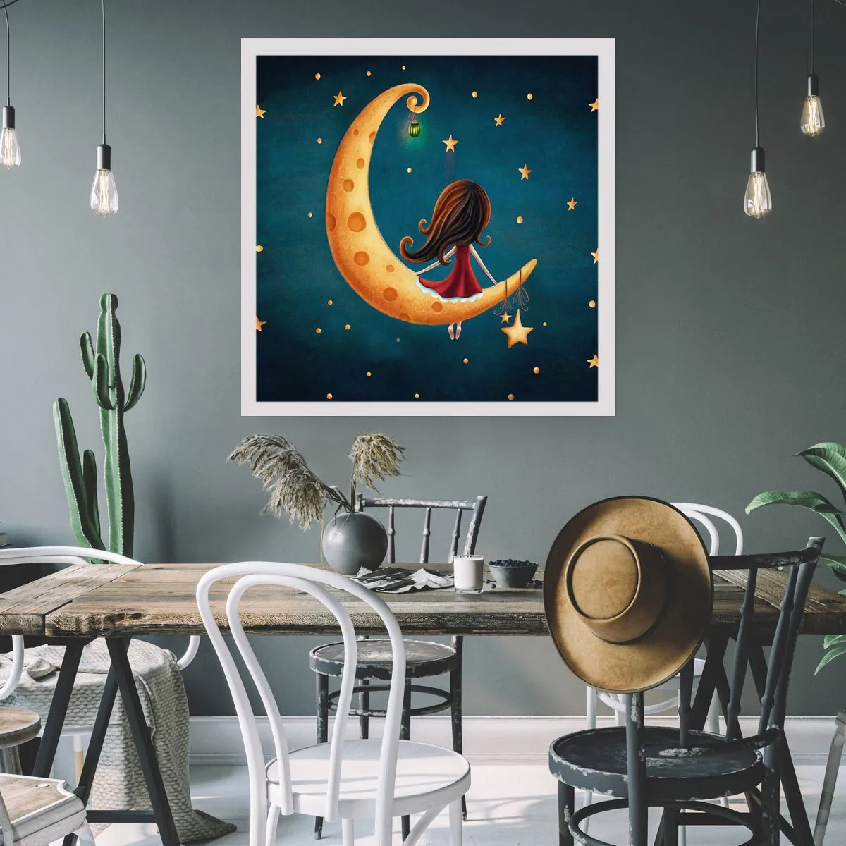 Affisch - En gång i tiden... - 40x40 cm