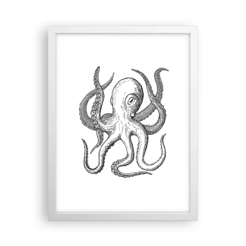 Affisch i vit ram - Dansar med vågorna - 30x40 cm