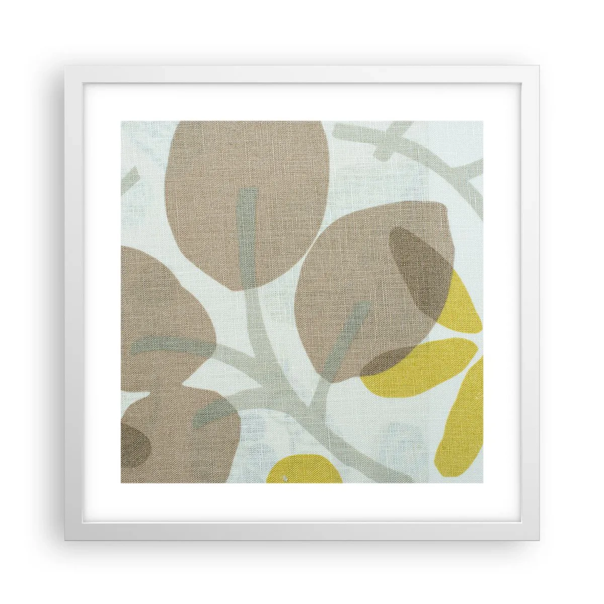Affisch i vit ram - Komposition i solskenet - 40x40 cm
