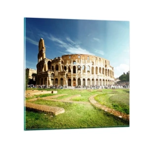 Glastavla - Bild på glas - Vapnets klang hörs fortfarande - 40x40 cm