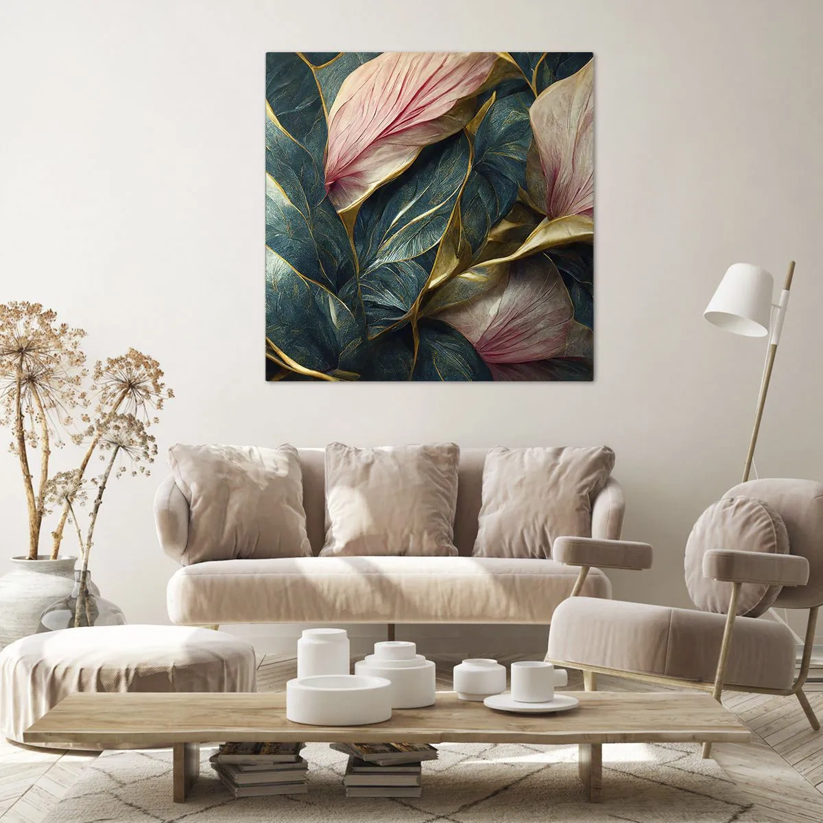 Canvastavla - Bild på duk - Naturlig elegans och stil - 60x60 cm