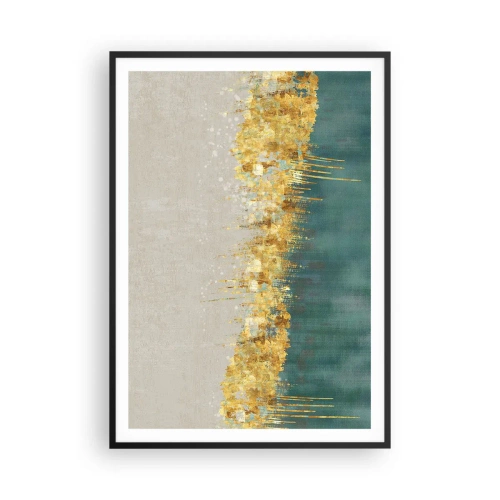 Affisch i svart ram - Den gyllene gränsen - 70x100 cm