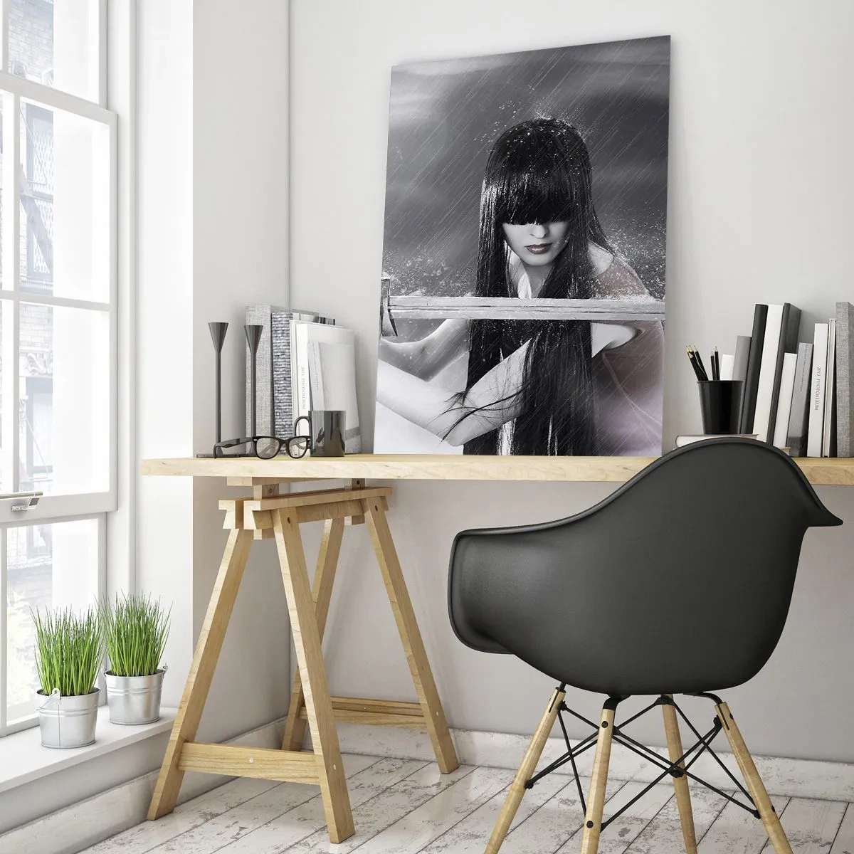 Glastavla - Bild på glas - Vacker och farlig - 70x100 cm