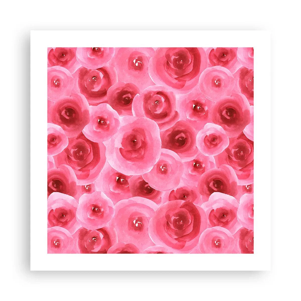 Affisch - Rosor upe och nere - 50x50 cm
