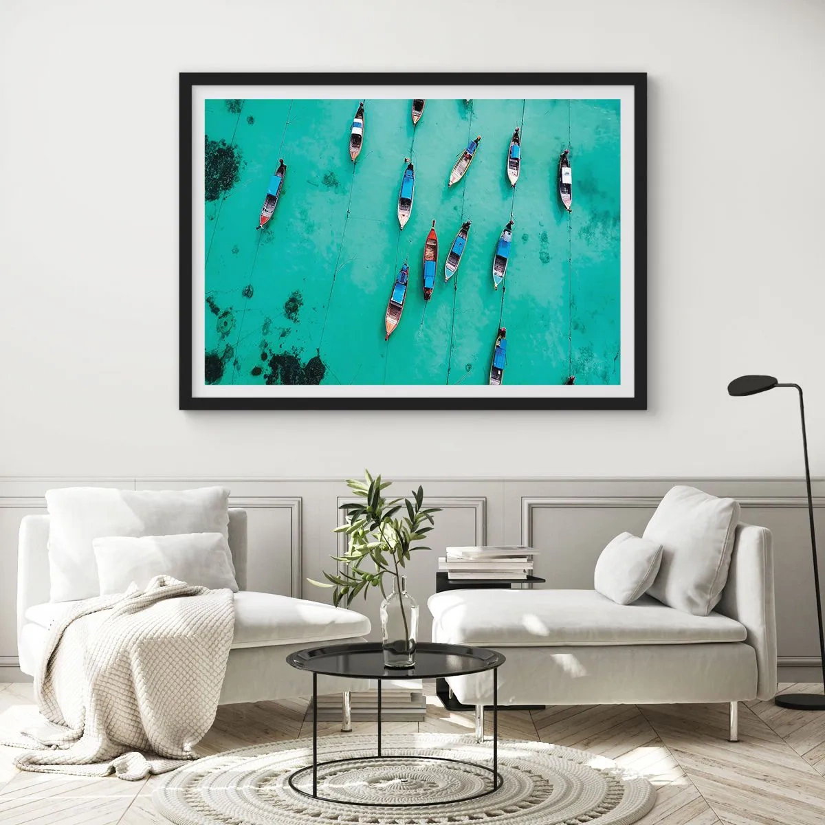 Affisch i svart ram - Under en glad väntan - 70x50 cm
