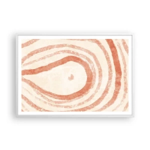 Affisch i vit ram - Korallringar - komposition - 100x70 cm
