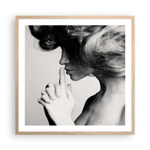 Affisch i ram av ljusek - Lyssnar på sig själv - 60x60 cm