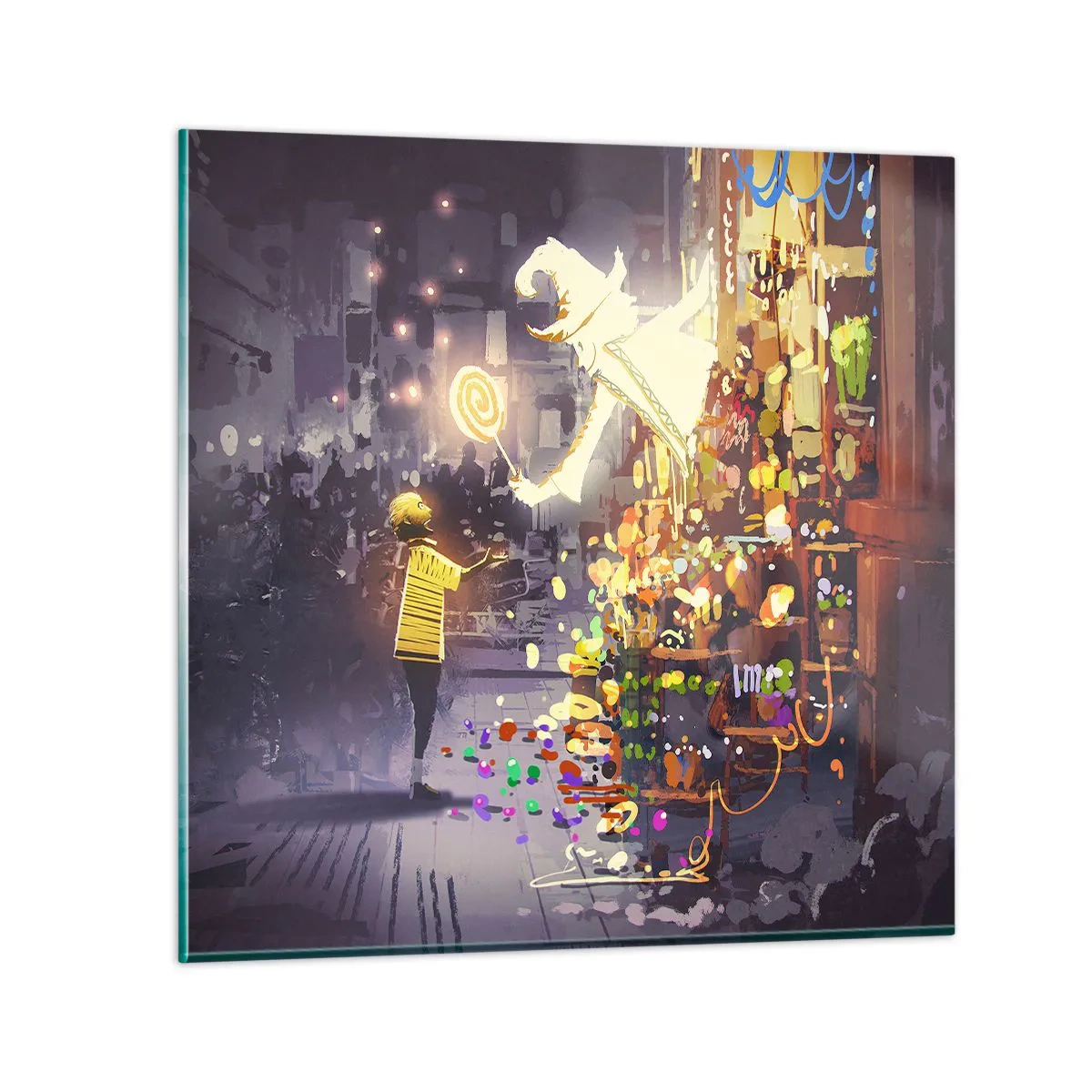 Glastavla - Bild på glas - Trolldom existerar - 60x60 cm