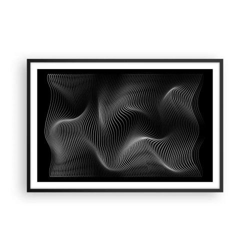 Affisch i svart ram - Ljusets dans i rymden - 91x61 cm