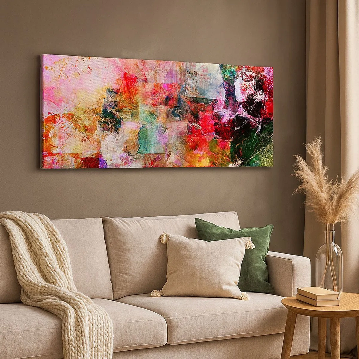 Canvastavla - Bild på duk - En resa genom det rosa - 100x40 cm