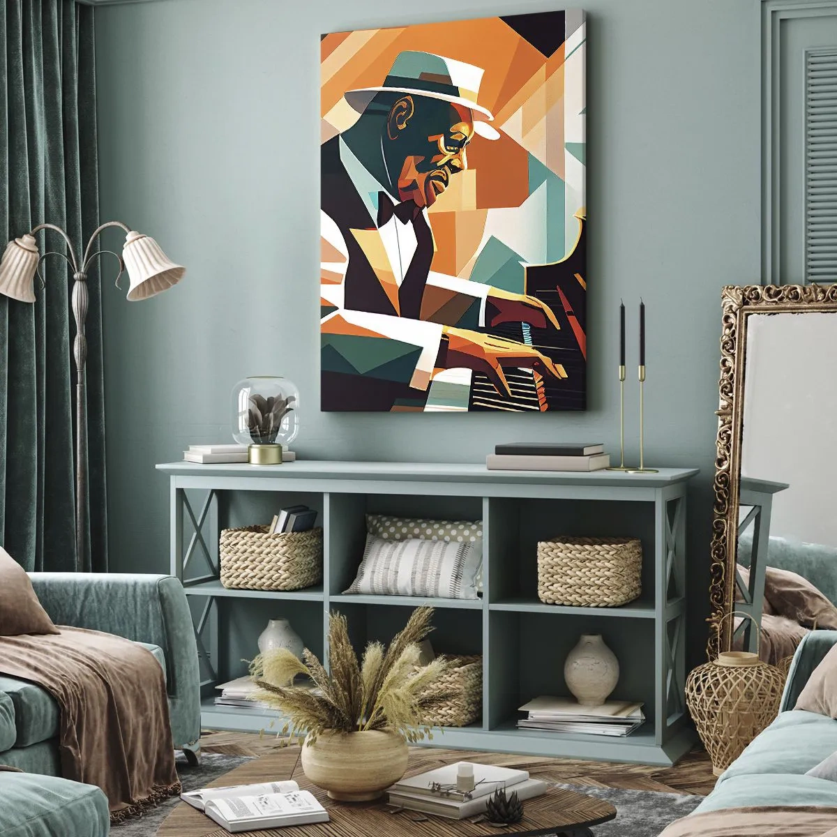 Canvastavla - Bild på duk - Allt som är jazz - 50x70 cm